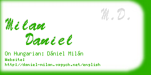 milan daniel business card
